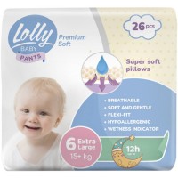 Підгузки Lolly Premium Soft Extra Large 6 (15+ кг) 26 шт (4820174981013)