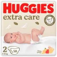 Підгузки Huggies Extra Care 2 (3-6 кг) 58 шт (5029053578071)