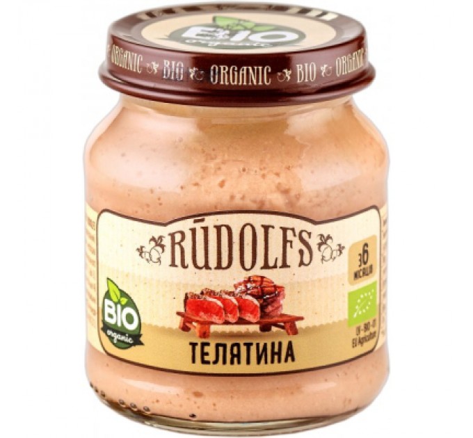 Rudolfs Дитяче пюре Rudolfs Телятина з 6 місяців 120 г (4751017940808)