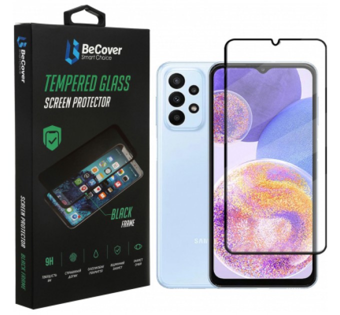 BeCover Скло захисне BeCover Samsung Galaxy A23 SM-A235 Black (707355)