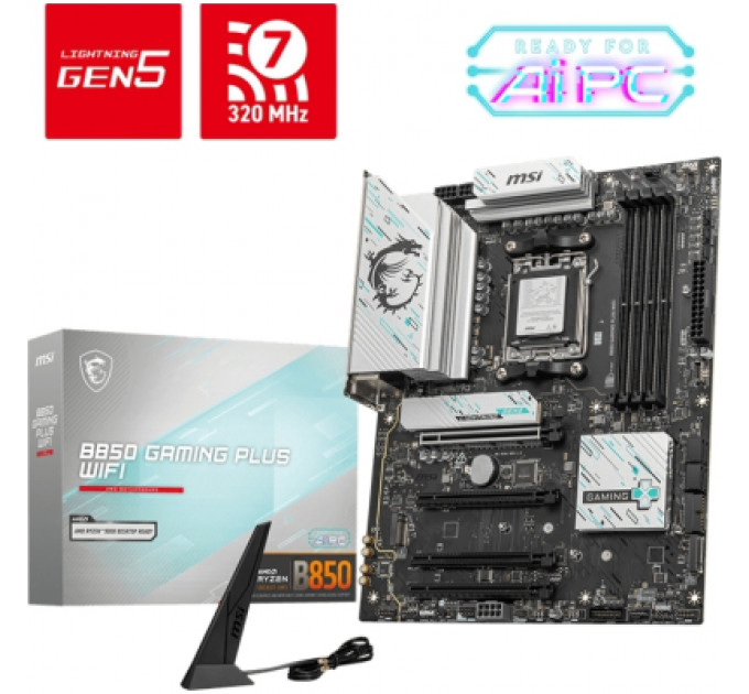 Материнська плата MSI B850 GAMING PLUS WIFI