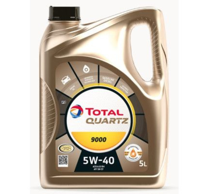 Total Моторна олива Total QUARTZ 9000 5W-40 5л (TL 216605)
