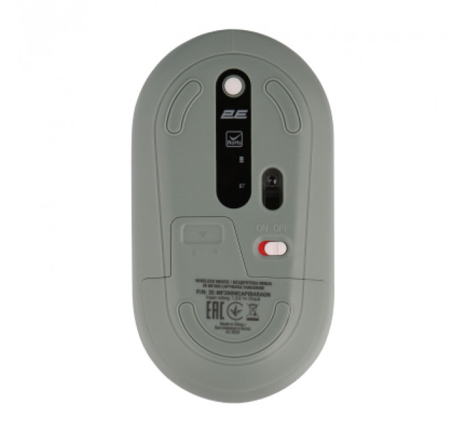 Мишка 2E MF300 CAPYBARATANGERINE Silent Wireless/Bluetooth Green (2E-MF300WCAPIBARAGN)