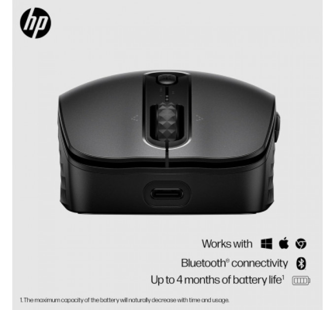 Мишка HP 690 Rechargeable Bluetooth Black (7M1D4AA)