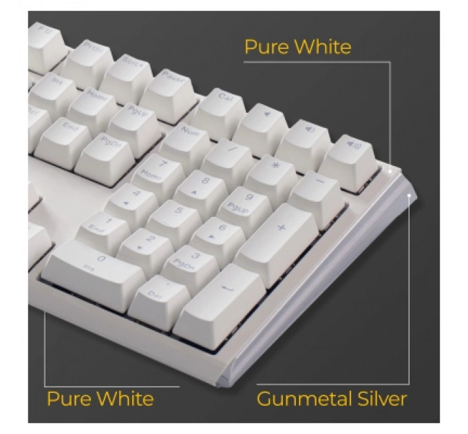 Клавіатура Ducky One 3 Cherry MX Blue RGB UA USB White (DKON2108ST-CUAPXPWWWSC1)