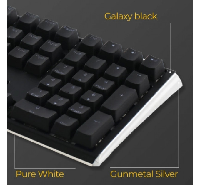 Клавіатура Ducky One 3 Cherry MX Silent Red RGB UA USB Black (DKON2108ST-SUAPXCLAWSC1)