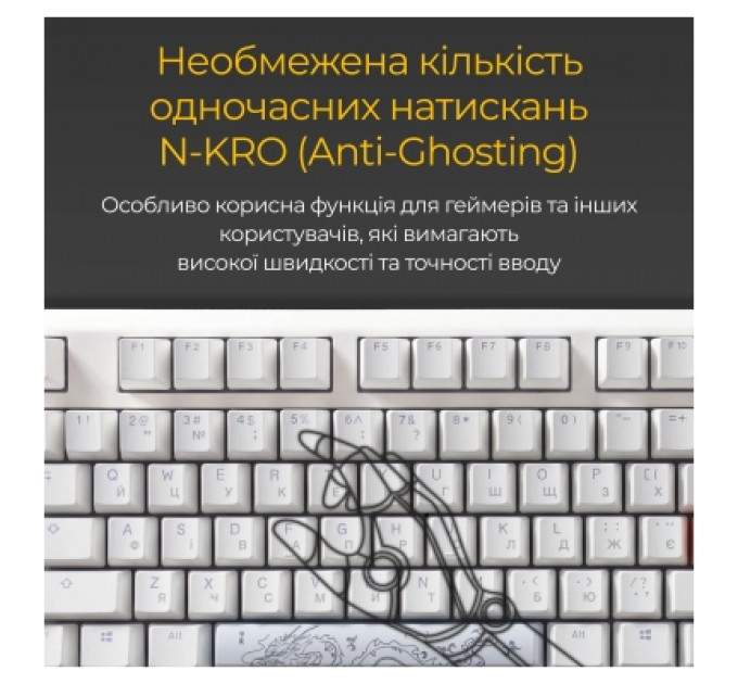 Клавіатура Ducky One 3 Cherry MX Speed Silver RGB UA USB White (DKON2108ST-PUAPXPWWWSC1)