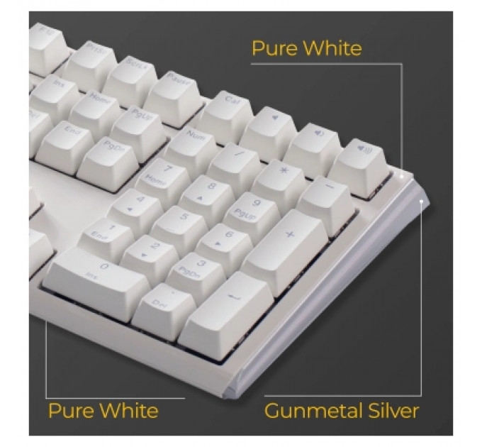 Клавіатура Ducky One 3 Cherry MX Speed Silver RGB UA USB White (DKON2108ST-PUAPXPWWWSC1)