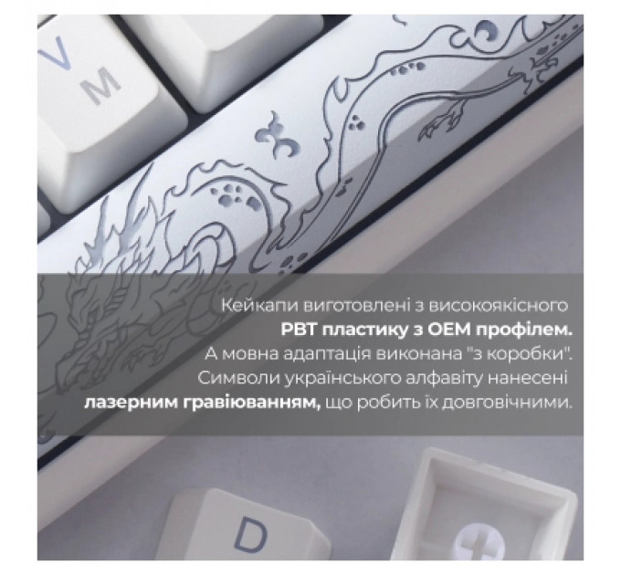 Клавіатура Ducky One 3 Cherry MX Speed Silver RGB UA USB White (DKON2108ST-PUAPXPWWWSC1)