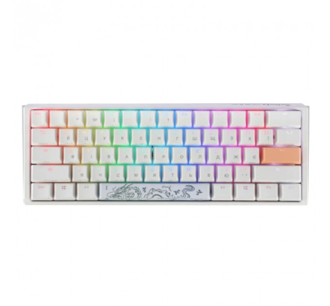 Клавіатура Ducky One 3 Mini Cherry MX Red RGB UA USB White (DKON2161ST-RUAPXPWWWSC1)