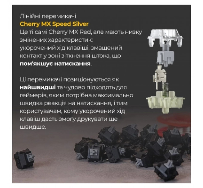 Клавіатура Ducky One 3 Mini Cherry MX Speed Silver RGB UA USB Black (DKON2161ST-PUAPXCLAWSC1)