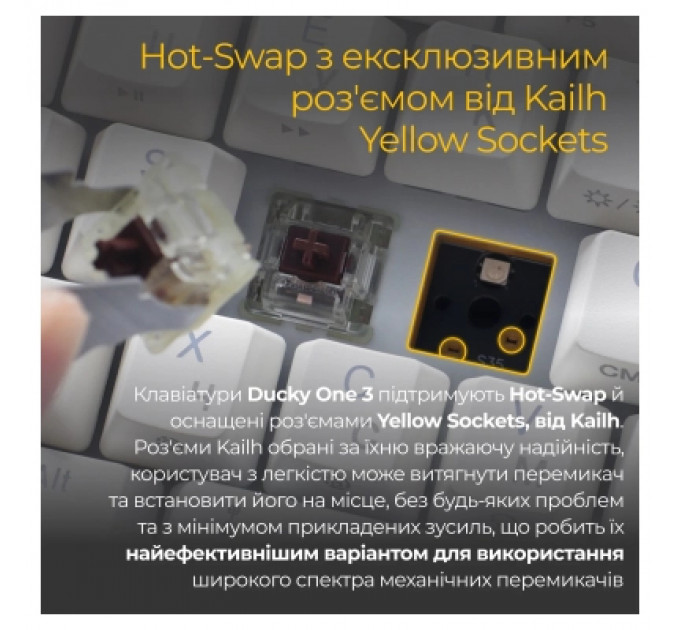 Клавіатура Ducky One 3 Mini Cherry MX Speed Silver RGB UA USB White (DKON2161ST-PUAPXPWWWSC1)