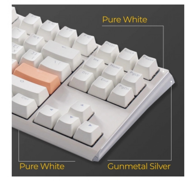 Клавіатура Ducky One 3 TKL Cherry MX Brown RGB UA USB White (DKON2187ST-BUAPXPWWWSC1)