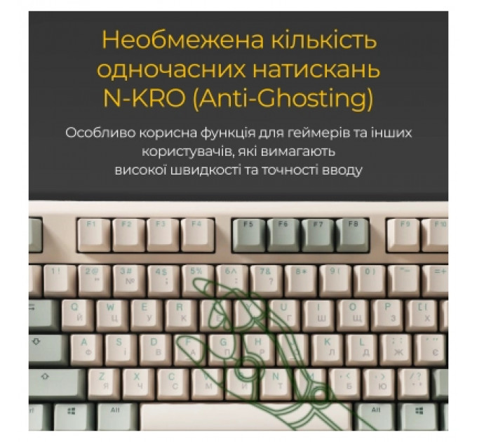 Клавіатура Ducky One 3 TKL Cherry MX Speed Silver UA USB Cream (DKON2187-PUAPXМAEGGC1)