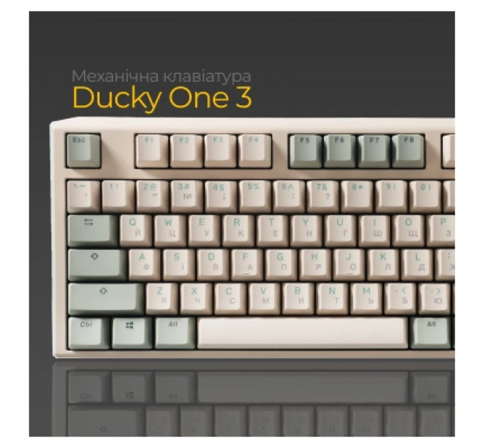 Клавіатура Ducky One 3 TKL Cherry MX Speed Silver UA USB Cream (DKON2187-PUAPXМAEGGC1)