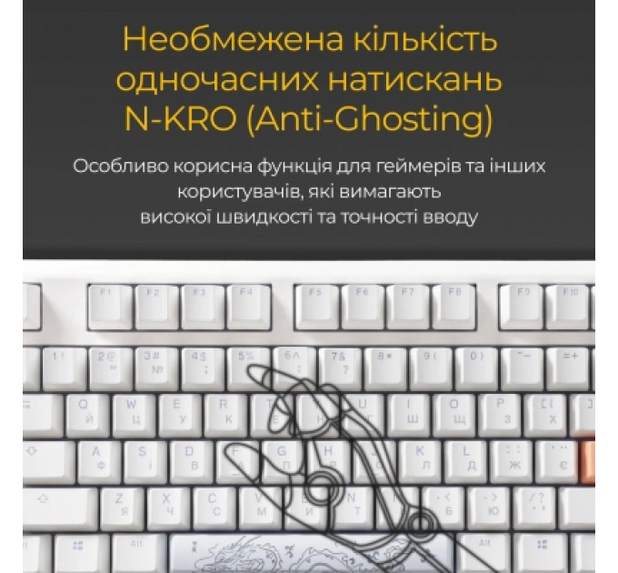 Клавіатура Ducky One 3 TKL Cherry MX Speed Silver RGB UA USB White (DKON2187ST-PUAPXPWWWSC1)