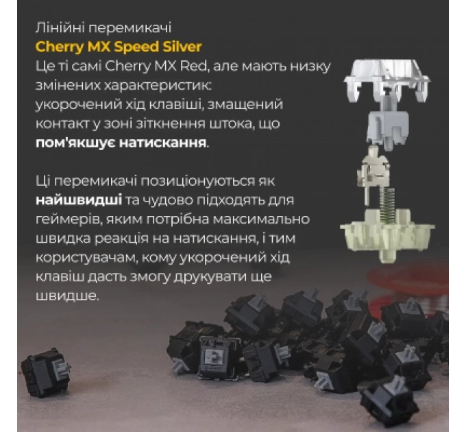Клавіатура Ducky One 3 TKL Cherry MX Speed Silver RGB UA USB White (DKON2187ST-PUAPXPWWWSC1)