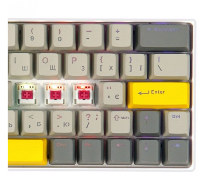 Клавіатура Epomaker EP64 60 Mulan Switch Hot-Swap RGB Wireless/Bluetooth/USB UA White (EP64-W-M)