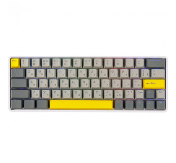 Клавіатура Epomaker EP64 60 Mulan Switch Hot-Swap RGB Wireless/Bluetooth/USB UA White (EP64-W-M)
