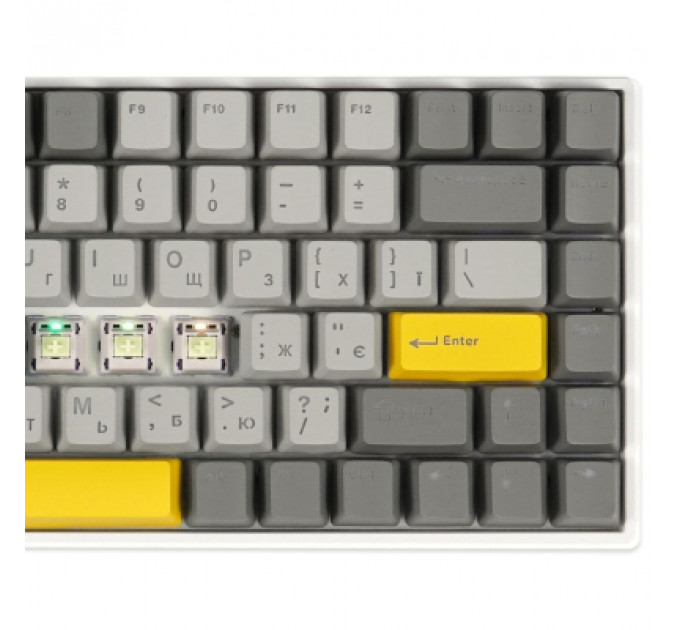 Клавіатура Epomaker EP84 Plus 75 Wisteria Linear Switch Hot-Swap RGB Wireless/Bluetooth/USB UA White (EP84-W-WL)