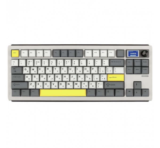 Клавіатура Epomaker Shadow-S TKL Mulan Switch Hot-Swap LCD Screen RGB Wireless/Bluetooth/USB UA White (SHS-W-M)