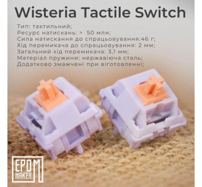 Клавіатура Epomaker TH80 Pro V2 75 Wisteria Tactile Switch Hot-Swap LCD Screen RGB Wireless/Bluetooth/USB UA White (TH80-PROV2-W-WT)