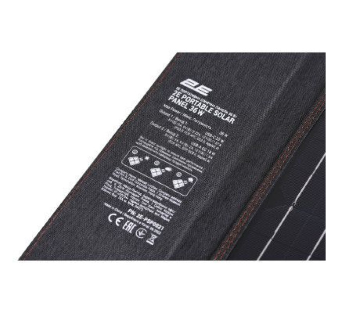 2E Портативна сонячна панель 2E Sun Panel 36W USB-С 20W, USB-A 18W (2E-PSP0021)