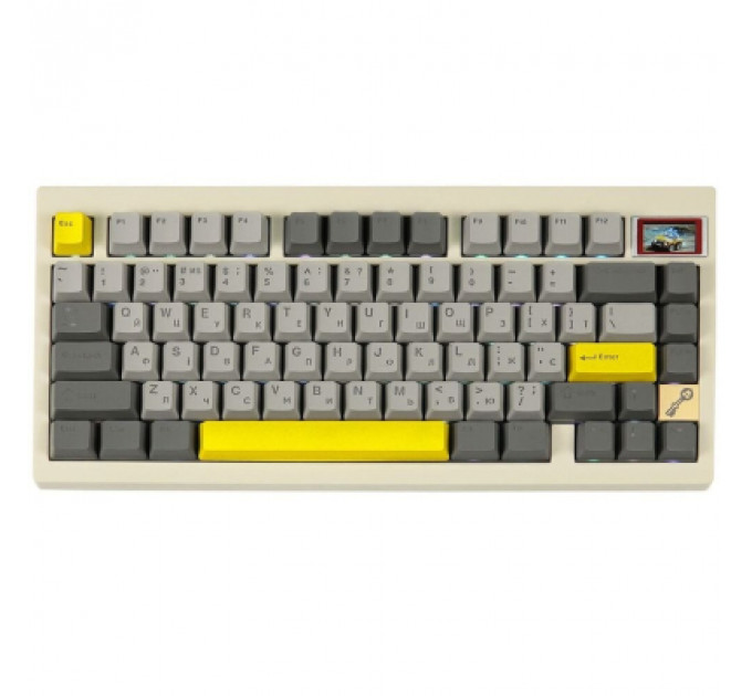 Клавіатура Epomaker TH80 Pro V2 75 Wisteria Tactile Switch Hot-Swap LCD Screen RGB Wireless/Bluetooth/USB UA White (TH80-PROV2-W-WT)