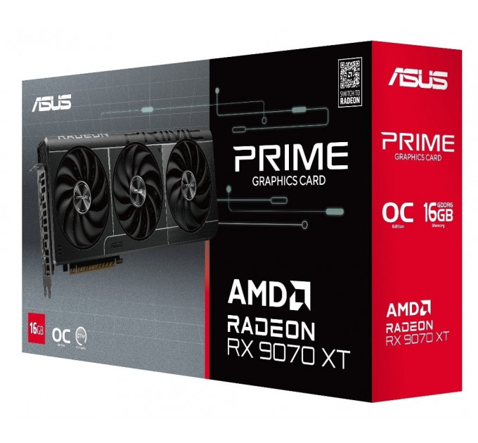 Відеокарта ASUS Radeon RX 9070 XT 16Gb PRIME OC (PRIME-RX9070XT-O16G)