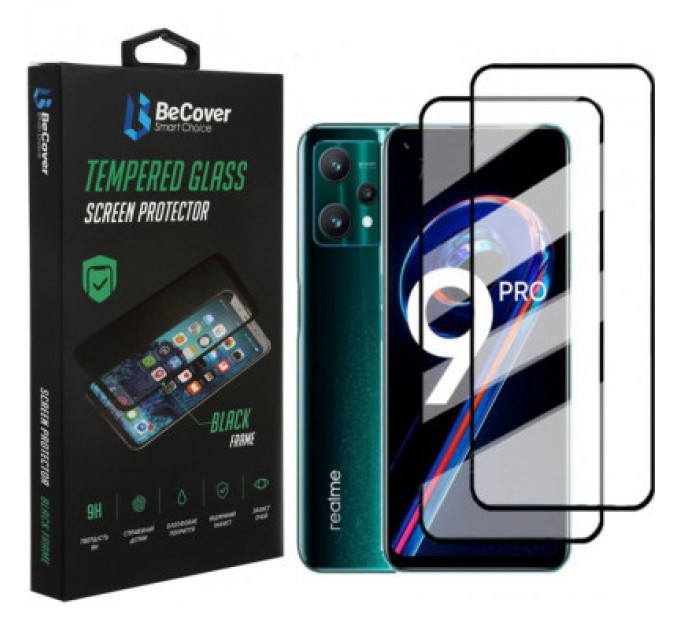 BeCover Скло захисне BeCover Realme 9 Pro / 9i Black (707878)