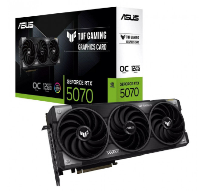 Відеокарта ASUS GeForce RTX5070 12Gb TUF OC GAMING (TUF-RTX5070-O12G-GAMING)