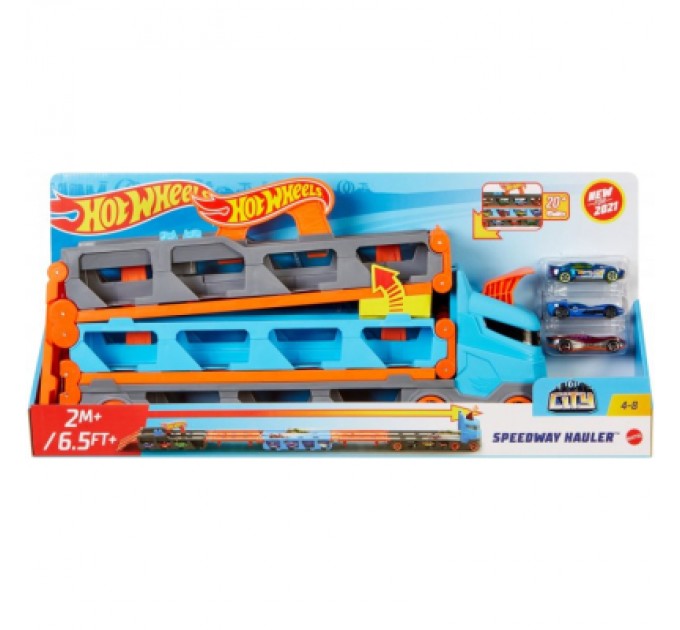 Ігровий набір Hot Wheels Вантажівка-транспортер "Суперперегони" (GVG37)