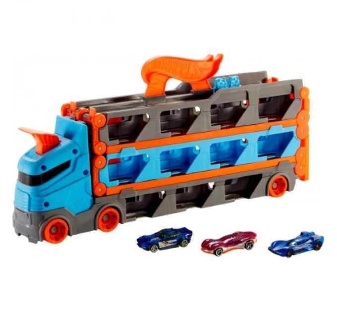 Ігровий набір Hot Wheels Вантажівка-транспортер "Суперперегони" (GVG37)