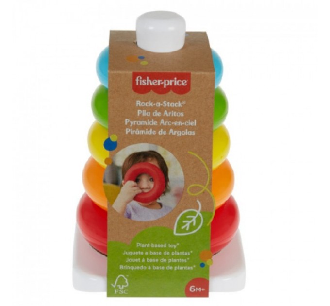 Fisher-Price Розвиваюча іграшка Fisher-Price Пірамідка з еко-матеріалів (GRF09)