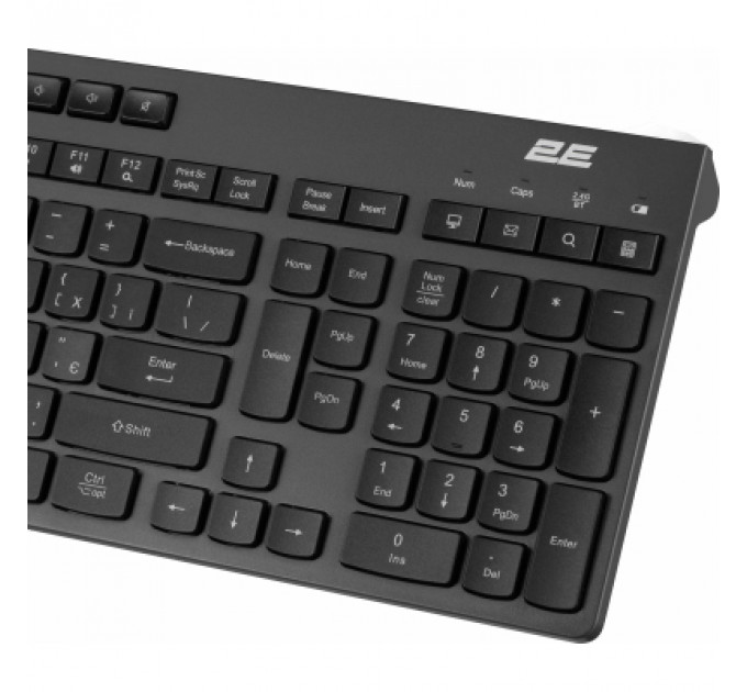 Клавіатура 2E KS280 Wireless/Bluetooth Black-Gray (2E-KS280WBGR_UA)