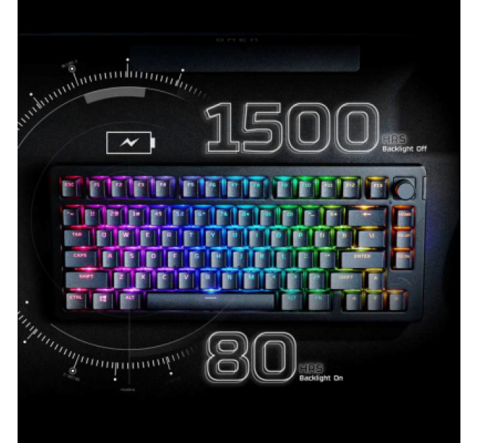 Клавіатура HyperX Alloy Rise 75 PBT HX Red Wireless UA Black (91Y91AA)