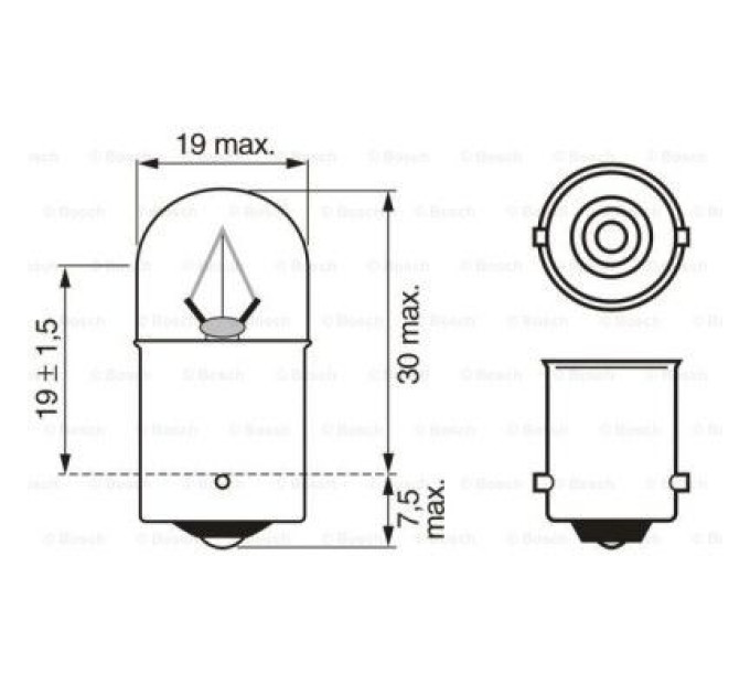 Bosch Автолампа Bosch 5W (1 987 302 510)