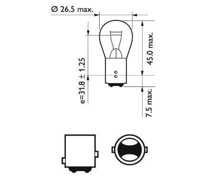 Philips Автолампа Philips 21/5W (12499 B2)