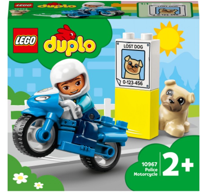 Конструктор LEGO DUPLO Town Поліцейський мотоцикл 5 деталей (10967)