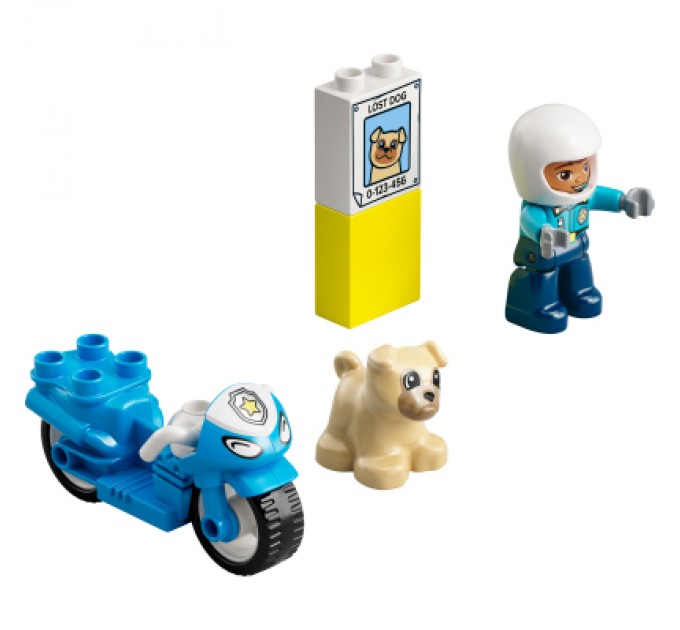 Конструктор LEGO DUPLO Town Поліцейський мотоцикл 5 деталей (10967)