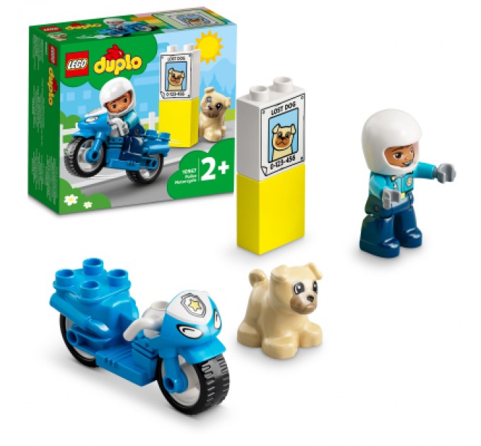 Конструктор LEGO DUPLO Town Поліцейський мотоцикл 5 деталей (10967)