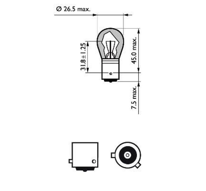 Philips Автолампа Philips 21W (12496 LLECO CP)