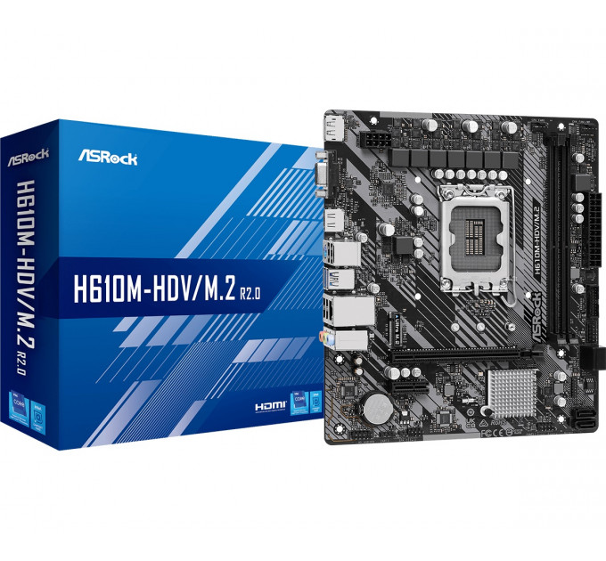 Материнская плата ASRock H610M-HDV/M.2 R2.0 Socket 1700