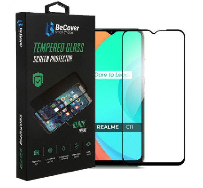 BeCover Скло захисне BeCover Realme C11 2021 Black (708153)