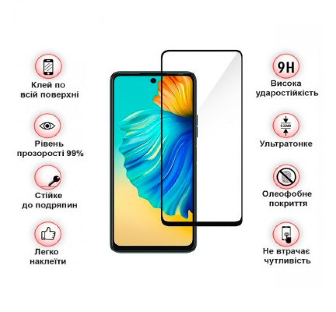 BeCover Скло захисне BeCover Tecno Camon 19 (CI6n)/19 Pro (CI8n) Black (708162)