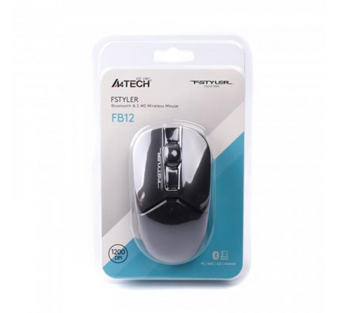 Мышь беспроводная A4Tech FB12 Black USB