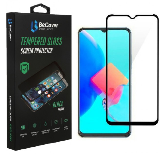 BeCover Скло захисне BeCover Tecno Spark 8p (KG7n) Black (708166)
