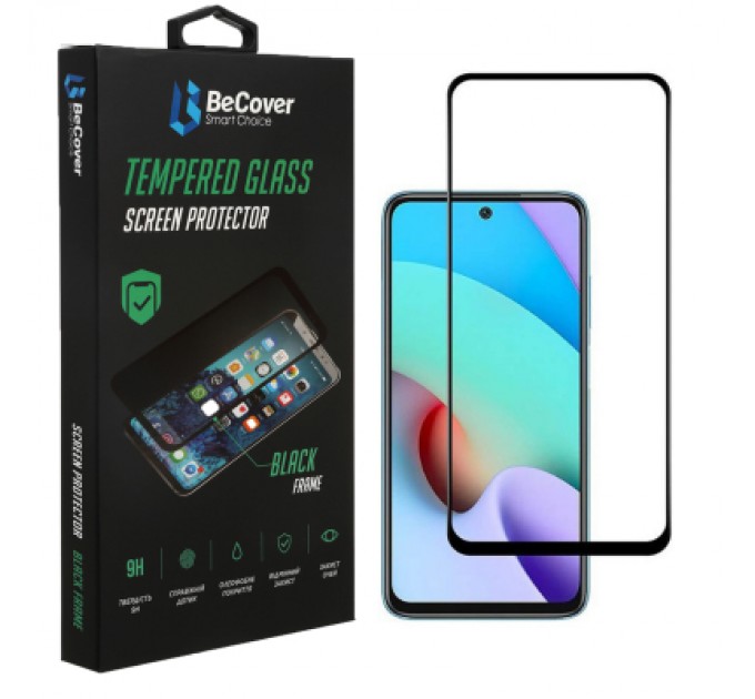BeCover Скло захисне BeCover Xiaomi Redmi 10 2022 / 10 Prime 2022 Black (708151)