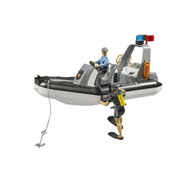 Bruder Спецтехніка Bruder Поліцейський пікап RAM 2500 з причепом, човном та фігурками (02507)
