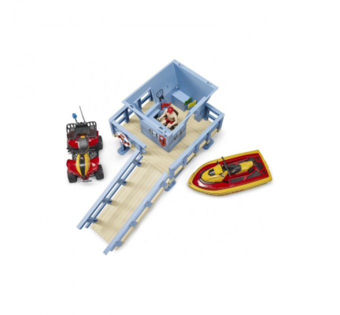 Ігровий набір Bruder Рятувальна водна станція з квадроциклом та скутером (62780)